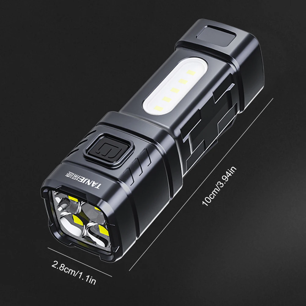 LED + COB ضوء التخييم الصغير مع مشبك قلم ضوء الطوارئ في الهواء الطلق USB شحن عالية الطاقة ضوء الشعلة للتخييم الصيد المشي