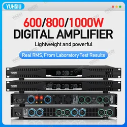 YUHSIU Professional Digital 1U Class D Hifi High Power Amplifier 650W 2/4 Channels For KTV Disco Stage Karaoke Audio Speaker AMP