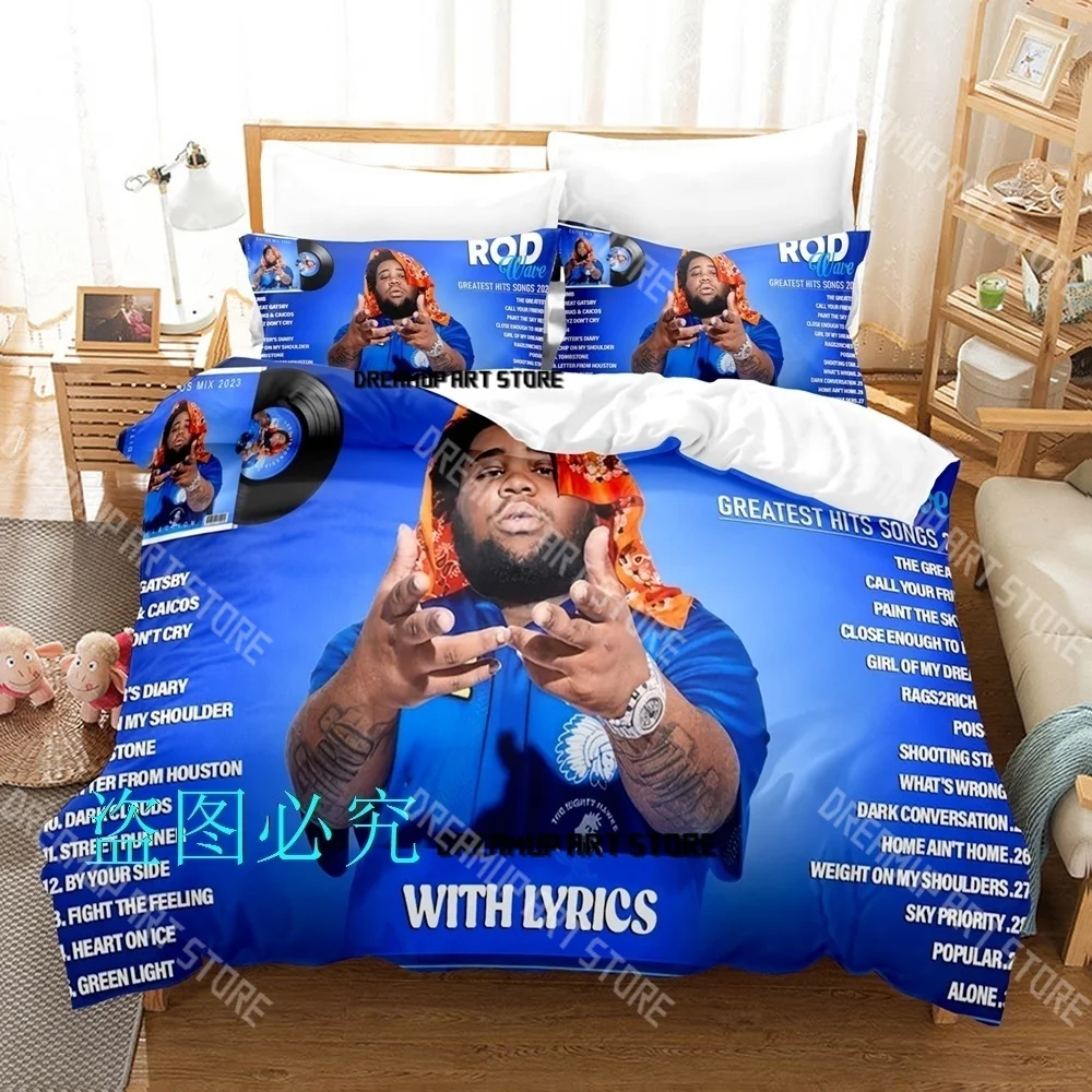 Fashion Rod Wave Album Rapper Bedding Set Single Twin Full Queen King Size Bed Set Kids Bedroom Duvetcover Sets Bed Sheet Set