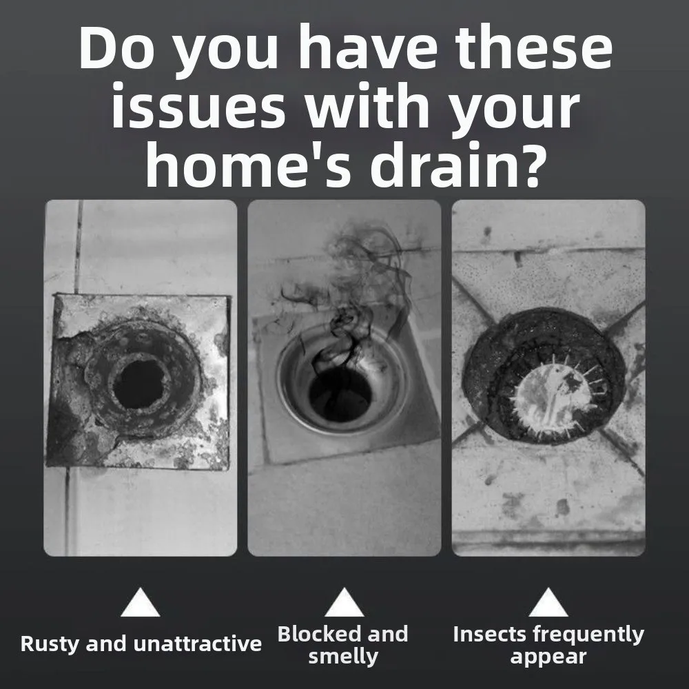 

Fast Drainage Stainless Steel Floor Drain Removable Hair Catcher Shower Plug Easy Installation Anti Blocking