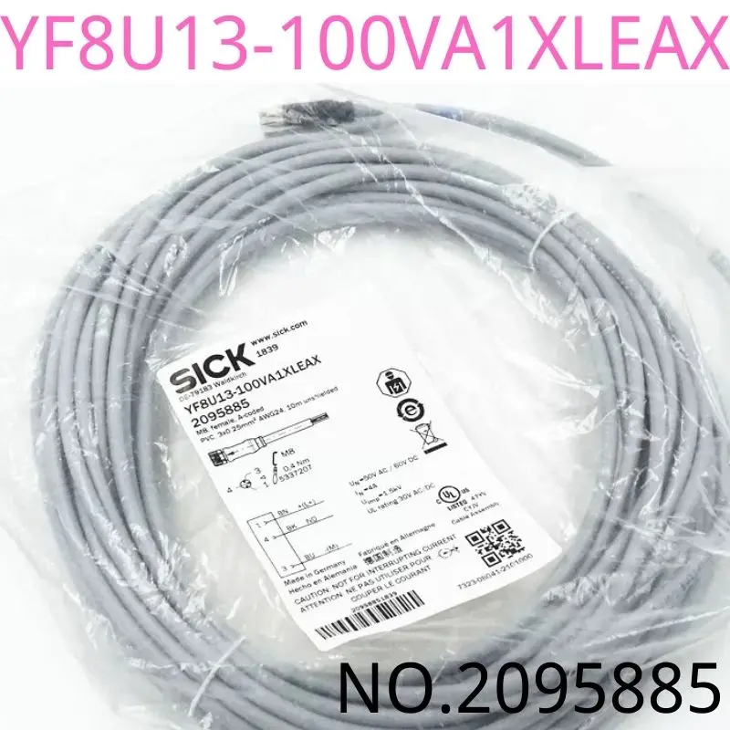 

Brand New YF8U13-100VA1XLEAX Original SICK M8 Three Core 10M Cable NO.2095885