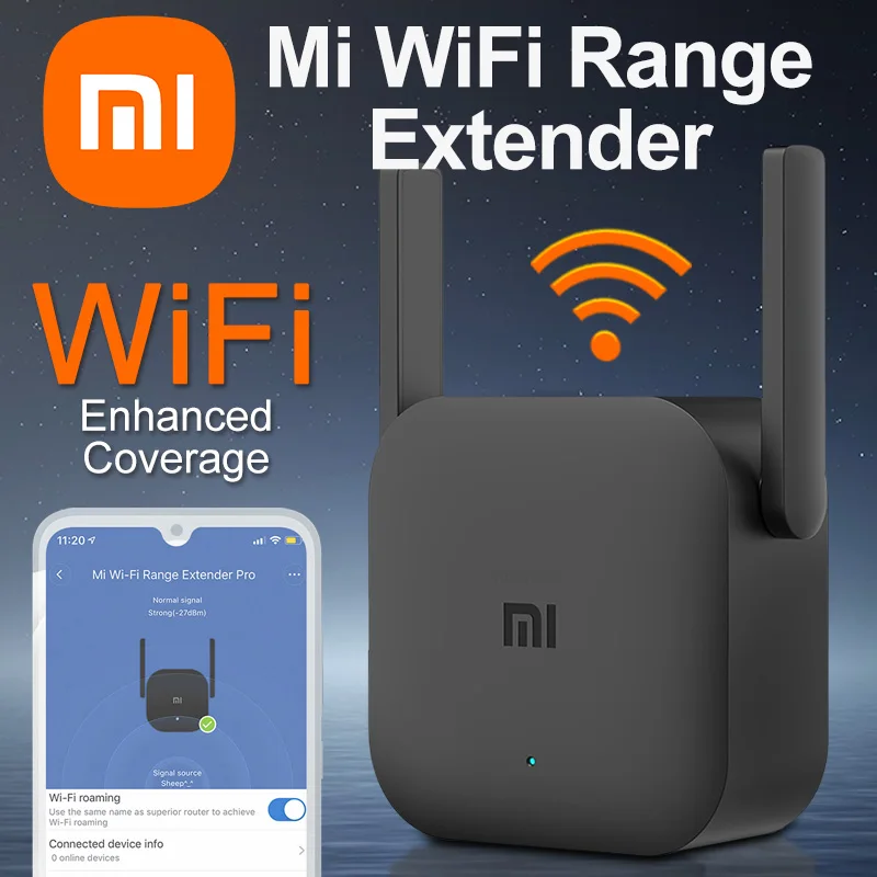 

Xiaomi Mi WiFi Pro 300M 2,4G сетевой расширитель ретранслятор усилитель маршрутизатор удлинитель мощности Roteador 2 Антенна для маршрутизатора для дома и офиса
