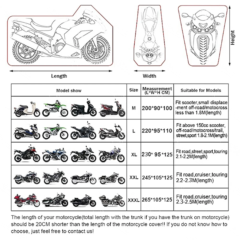 Motorrad abdeckung für nmax, Aerox, PCX, Mio, Beat, Klick wasserdichte Regen-und Staub-UV-Abdeckung