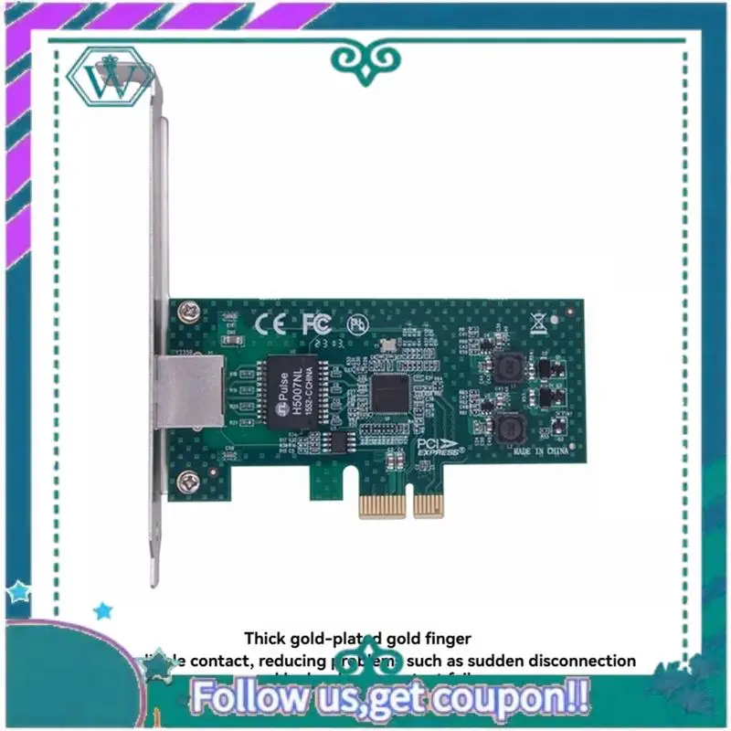 Scheda di rete Gigabit PCIE aggiornata Scheda LAN adattatore PCIE 1X a RJ45 PCI Express Ethernet per PC desktop