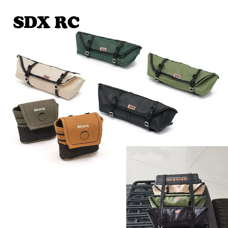 Travel Car Cargo Roof Bag Rooftop Luggage for SCX10 TRX-4 D90 1/10 Climbing Spare Ornaments