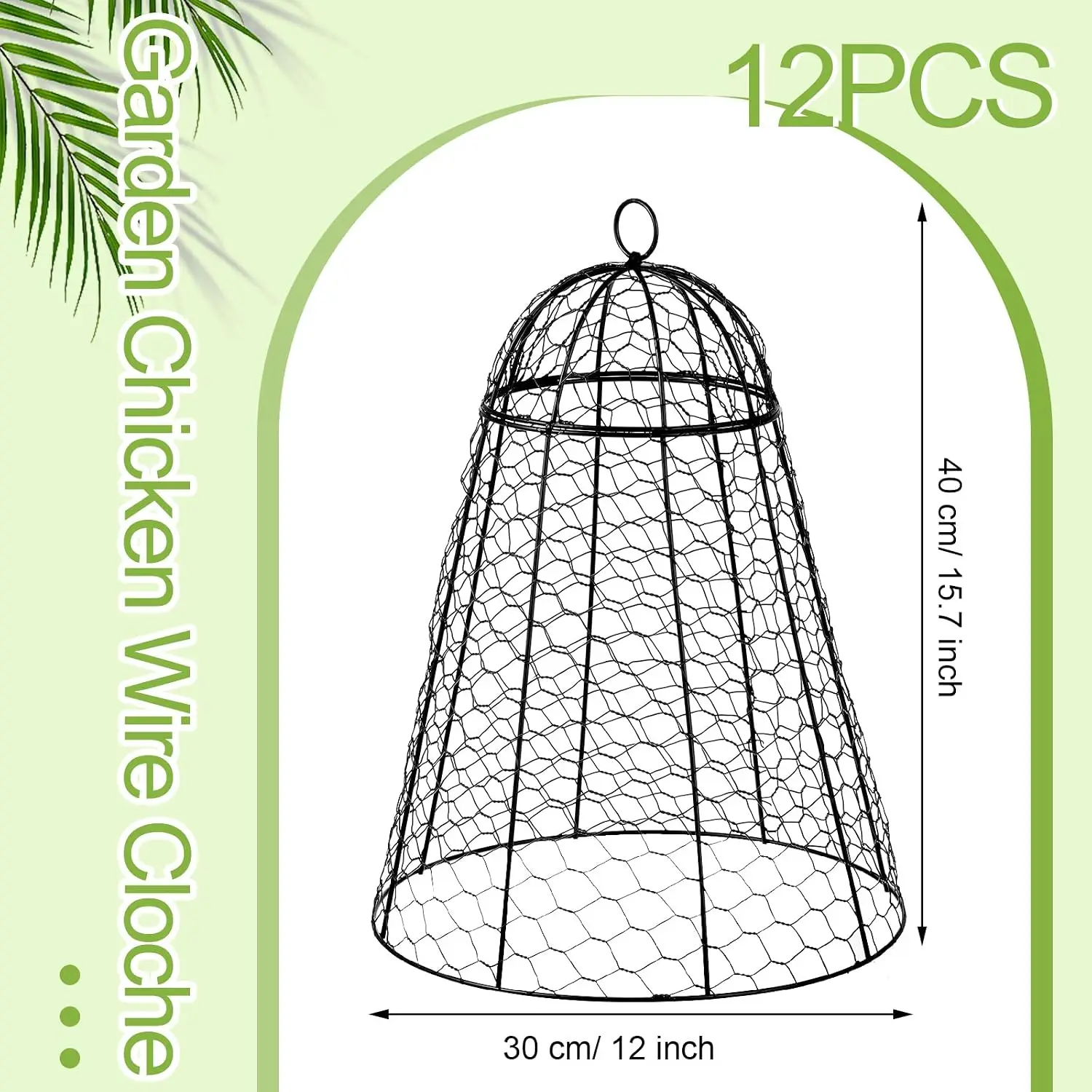 12 Pack Garden Chicken Wire Cloche, 12