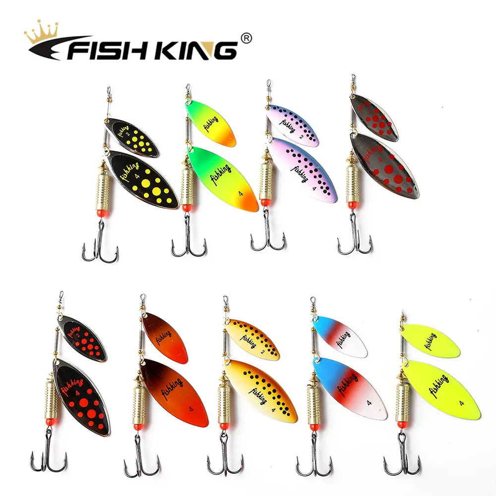 FISH KING Fishing Spinner Blade Metal Lure Double Spinnerbait Hard Artificial Lure Jig Items 115mm 20g