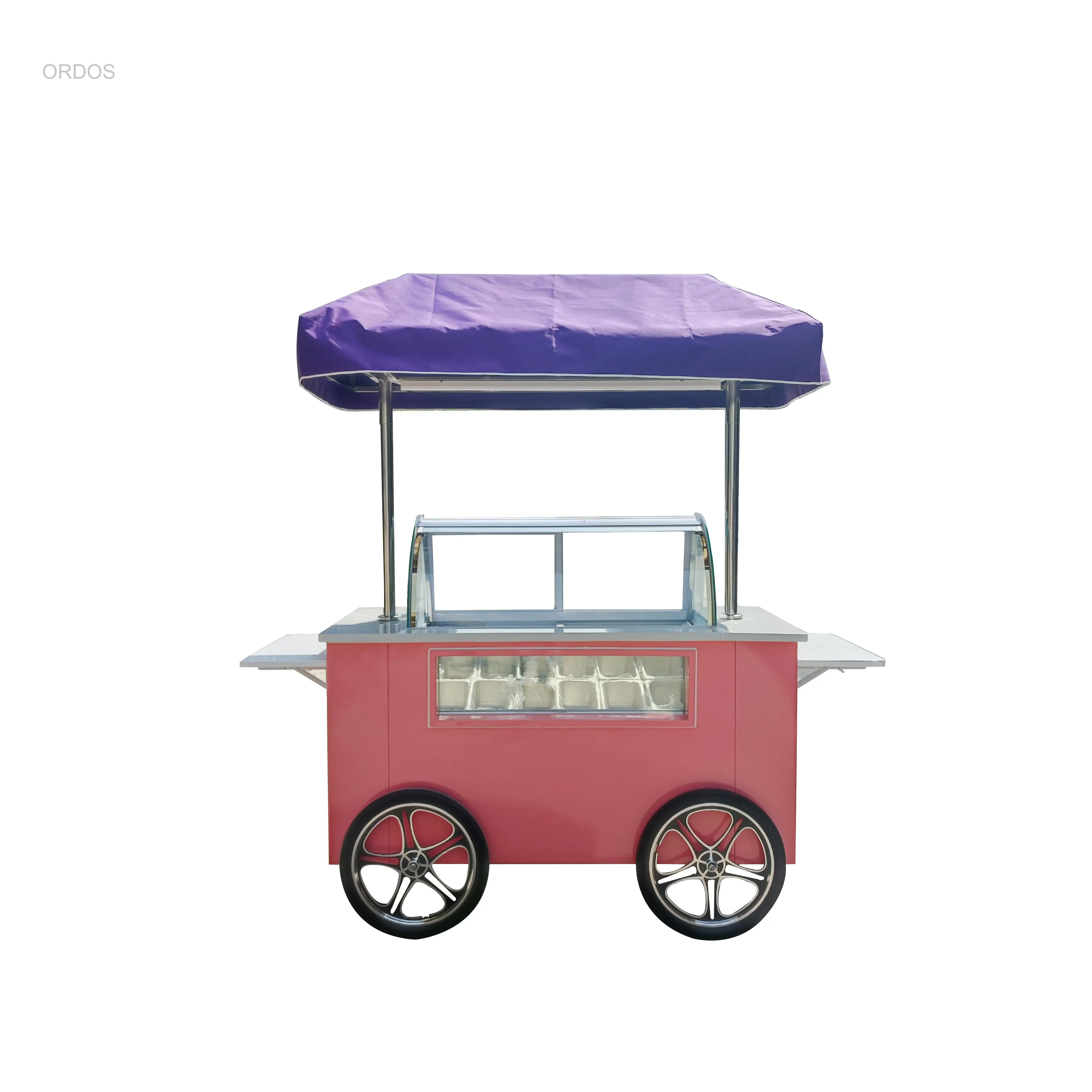 

Hot sale mobile food cart thick cut fried yogurt cart electric tricycle food cart