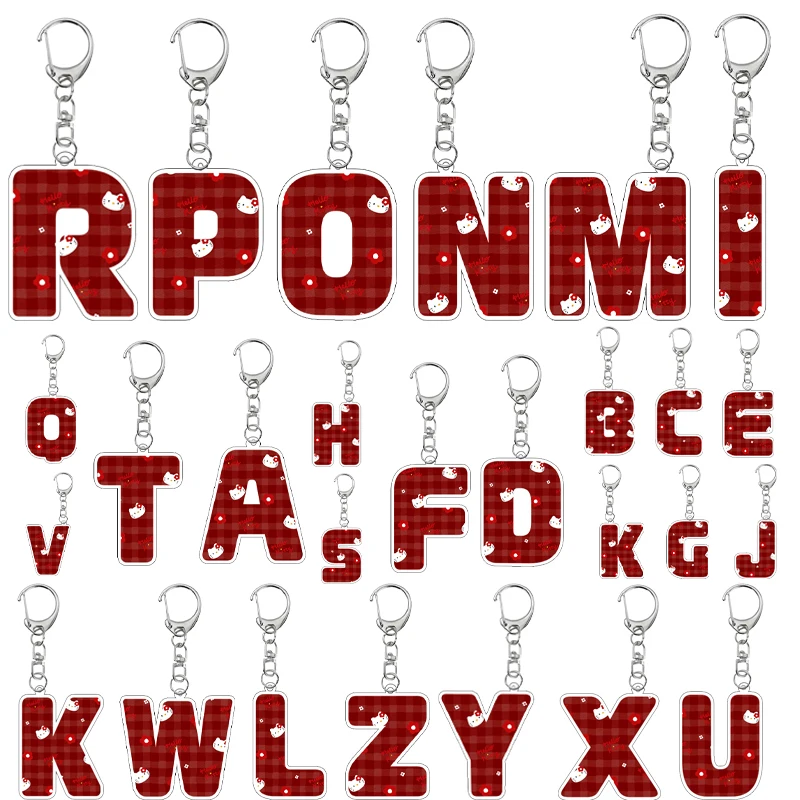 

Kawaii Hello Kitty A-Z акриловый брелок с буквенным принтом Декор аниме Y2k мультфильм студенты брелок кулон аксессуары подарки игрушки