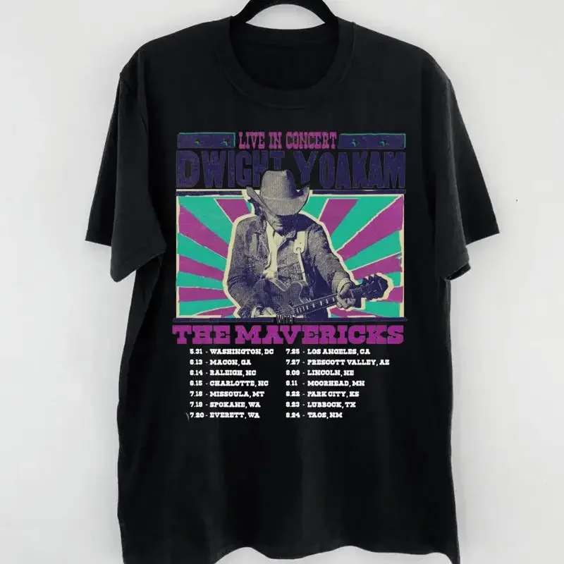 New 2025 Dwight Yoakam with The Mavericks T Shirt S 5XL 1J0267