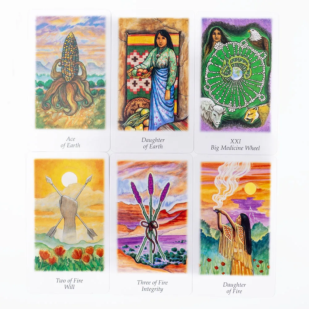 Vision Quest Tarot 78-Card Deck for Prophecy Divination English Edition 10.3*6cm Ideal for Family Parties & Board Playing Games