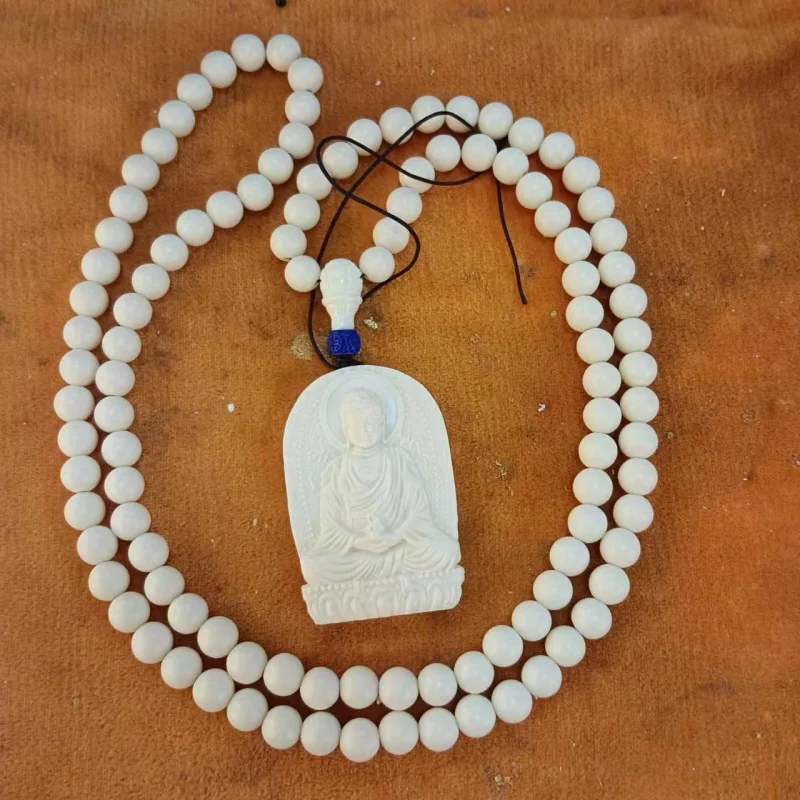 

Factory Wholesale Ivory Nut Beads0.8cm*108Bracelet Necklace461Sakyamuni Tag