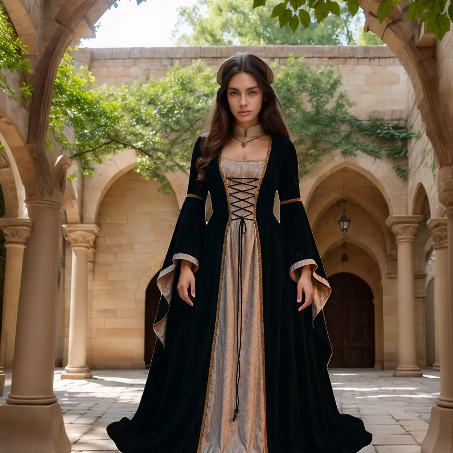 Mittelalterliche Renaissance-Robe – gotische Ballkleid-Robe, Prinzessinnen-Kostüm, Cosplay-Kleid