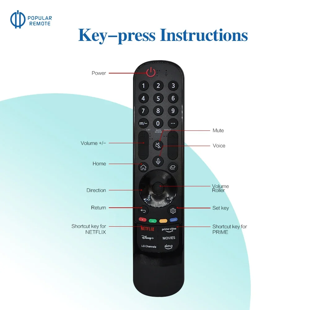 MR23GA AKB76043105 Magic Voice Remote Replacement for AKB76043105 with Vocie Pointer Function For LGTV OLED55B3PUA OLED65B3PUA