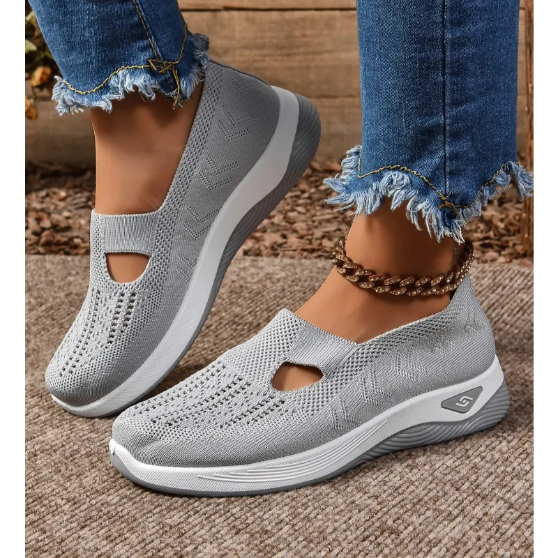Summer Breathable Non-slip Soft Sole Elderly Shoe Women's Casual Shoes Middle-aged and Elderly Walking Flat Shoes Fo Women
