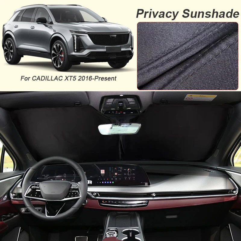 

Автомобильный черный солнцезащитный козырек для окон для Cadillac XT5 2015-настоящее время, автоматическая защита от УФ-лучей, теплоизоляционная защитная крышка, аксессуары для интерьера