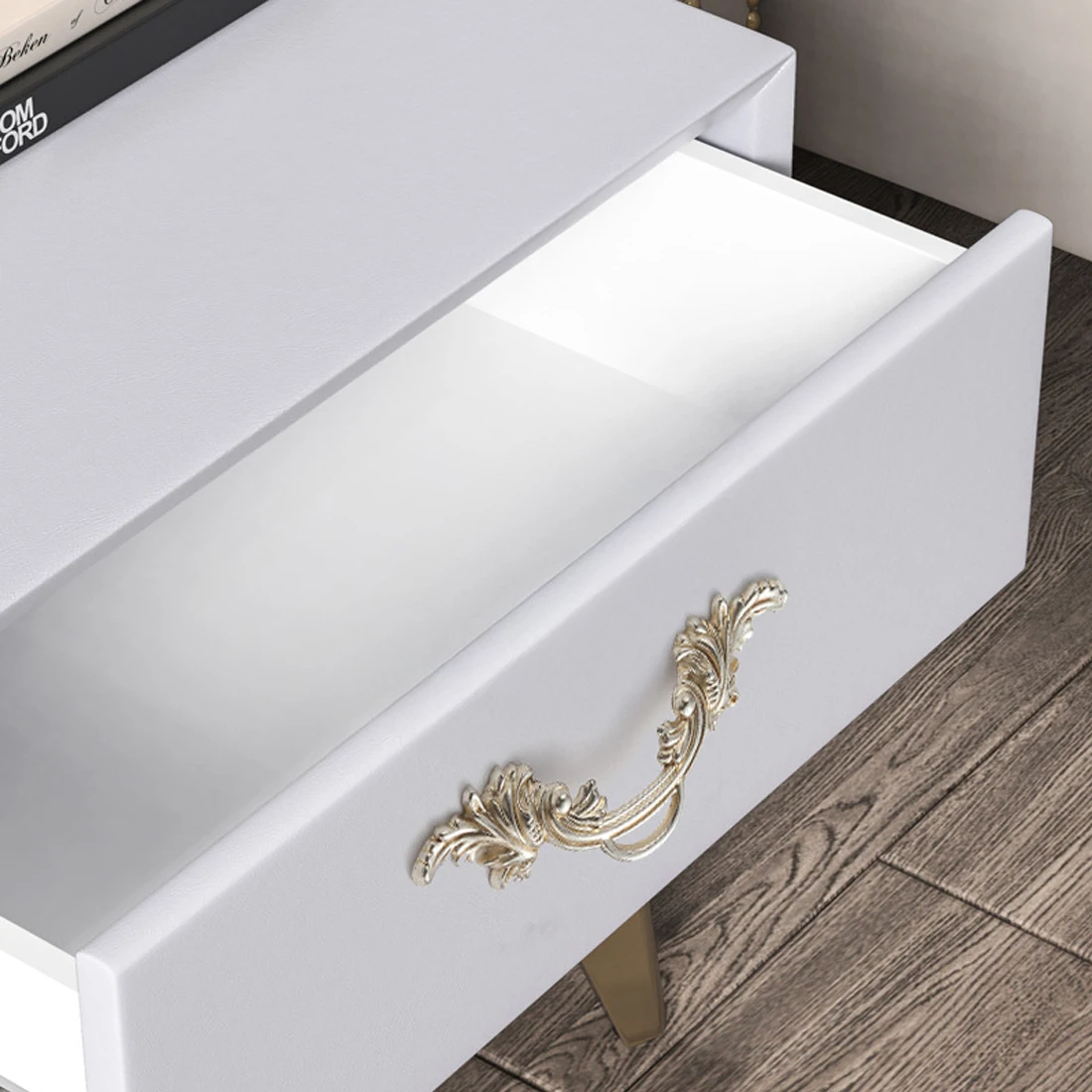 Zinc Alloy European Style Gold White Antique Silver Horizontal Sliding Cabinet Door Drawer Handle Wardrobe Installation Handle
