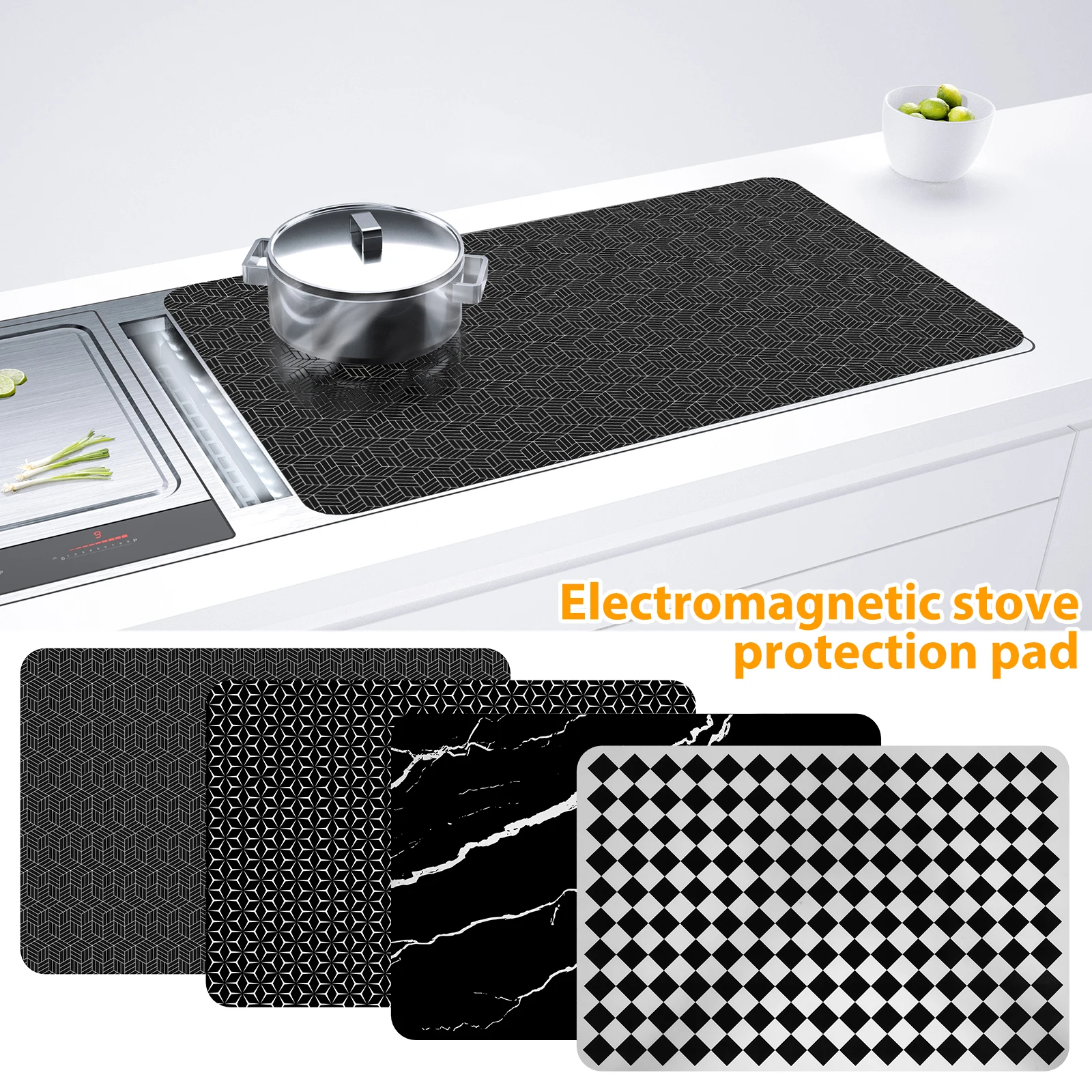 Induction Hob Protector Mat Silicone Cooker Mat Induction Cooktop Scratch Pad Nonstick Heat Resistant Kitchen Countertop Cover