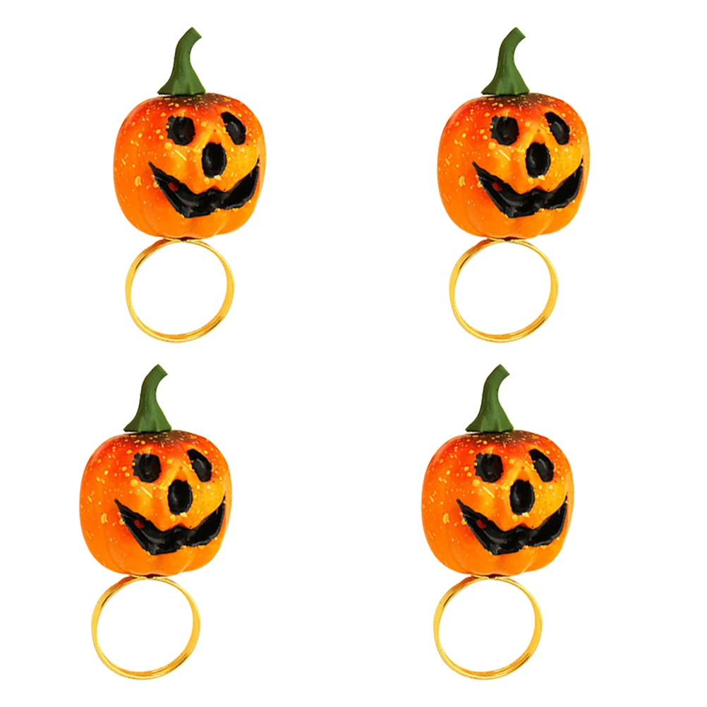 

Pumpkin Halloween Napkin Buttons Hollow Ring Artificial Decorations Orange Foam