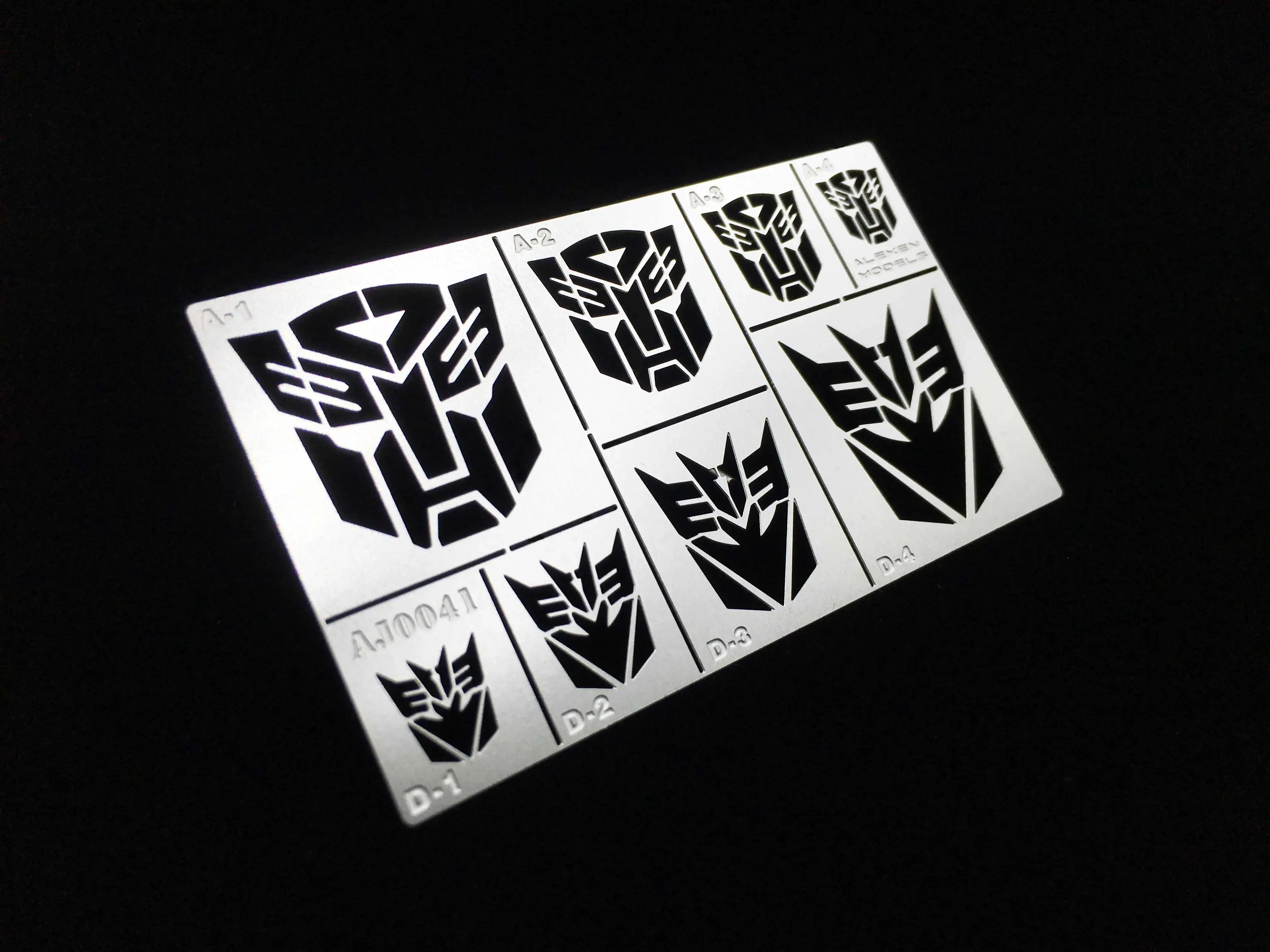 Alexen Models AJ0041 Transformer Logo Painting Template Stencil Autobots Decepticons Assembly Model Tools DIY Accessories