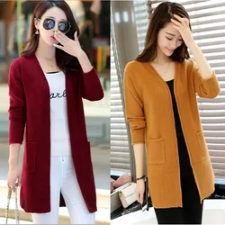 Woman Sweaters Cardigan Women's Knitted Cardigan Loose Pullover Autumn Winter Sweater Coat Sueters De Mujer