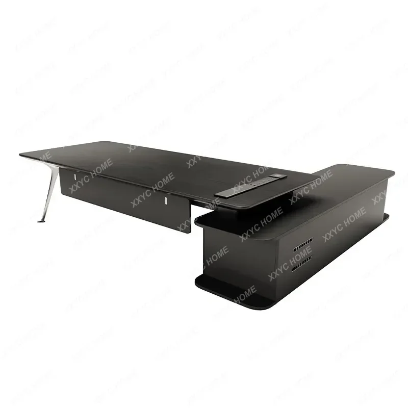 CX Solid wood boss table, large desk, simple and modern office computer desk supervisor, light luxury and advanced sense