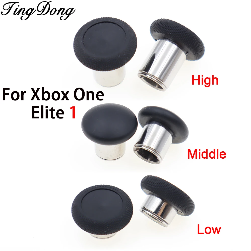 1pair Metal Joystick Thumb Grip Caps For Xbox One Elite 1 Series Controller High Middle Low Buttons Accessory