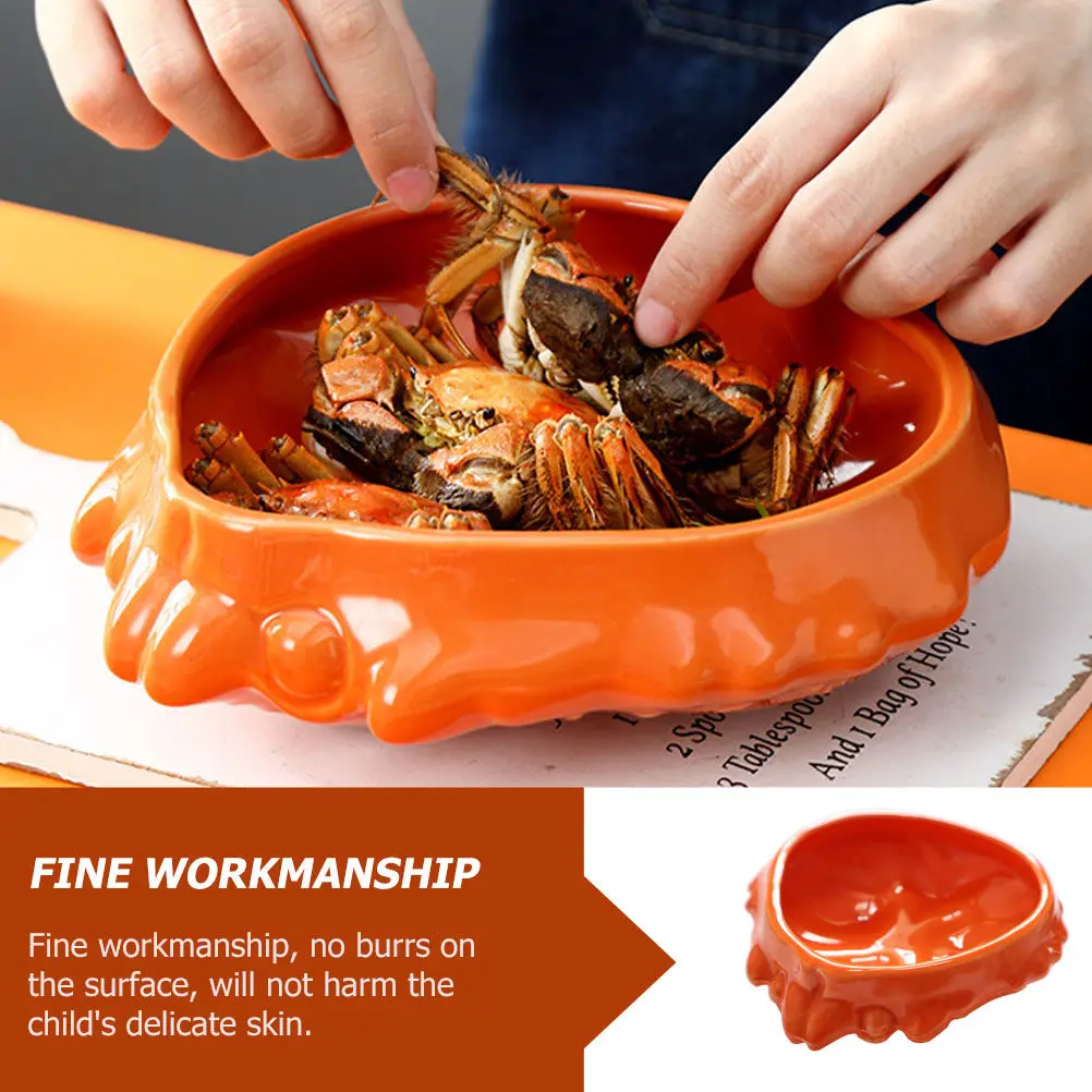 

1Pcs Ceramic Crab Bowl Creative Food Serving Dish for Mustard Ginger Chili Oil Storage Seasoning Bowl Appetizer Plate Kitchen