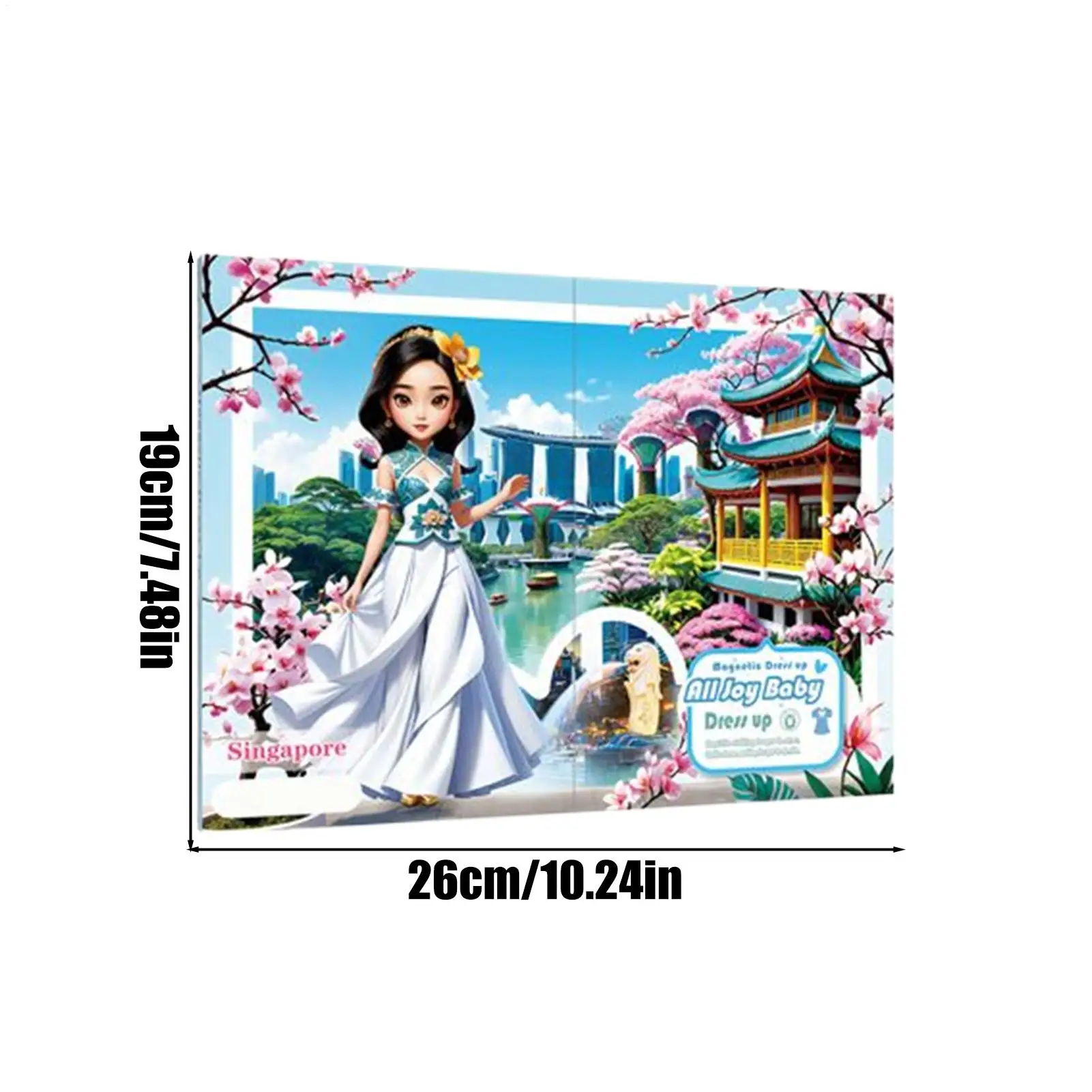 마그네틱 드레스업 공주 자석 종이 인형 스티커 교육용 장난감 어린이 소녀 유아 여행 게임 파티용