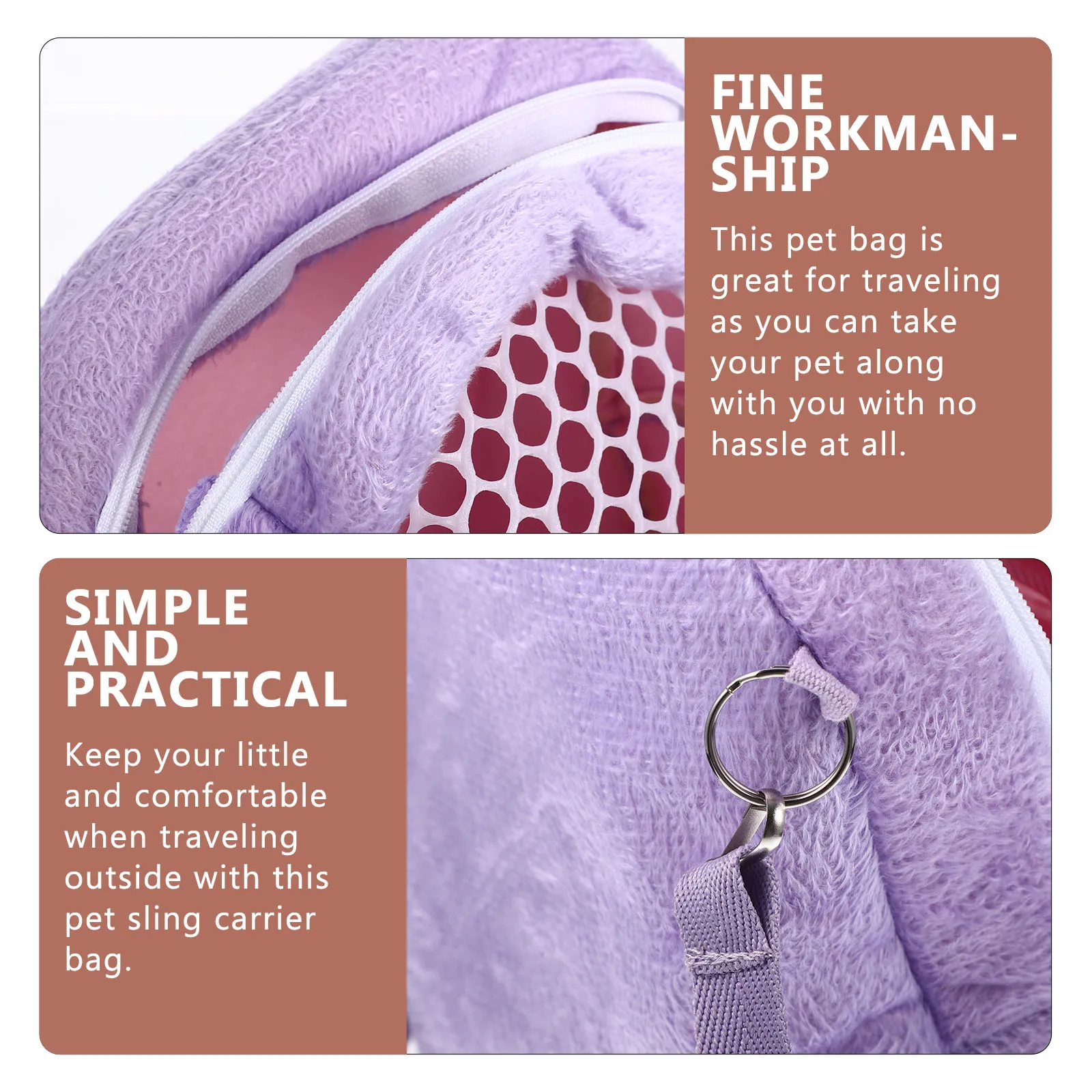

Soft Pet Sling Carrier Bag Breathable Mesh Travel Pouch For Hamster Squirrel Guinea Pig L Size Random Color Pet Supplies Carry