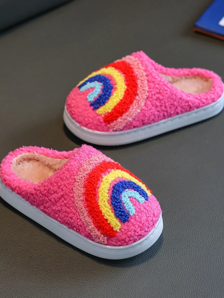 شباشب قطنية لطيفة بألوان قوس قزح للنساء شباشب قطنية متفجرة للمنزل الداخلي #3