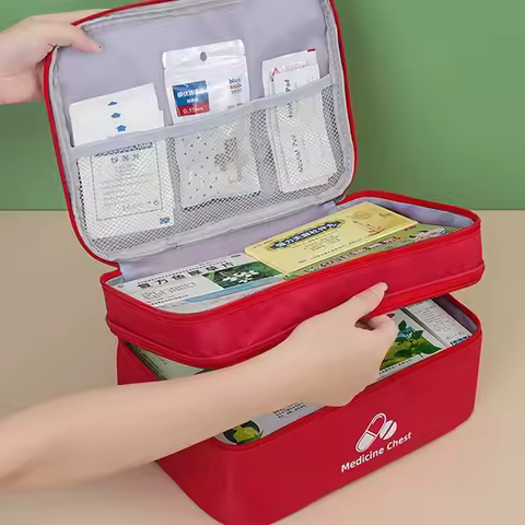 3 Size large capacity double-deck Medical Bag, Outdoor Emergency Kit, Portable Small Medicine Bag, 2025 NEW Home Storage Bag
