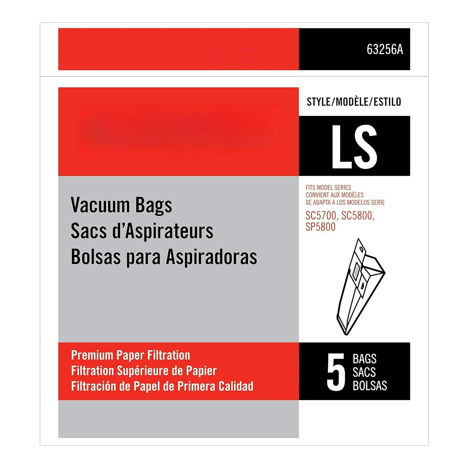 

Бумажные пакеты премиум-класса (упаковка из 5 шт.), подходят для вертикальных пылесосов серий SC5713, SC5815, SP5816, 63256A