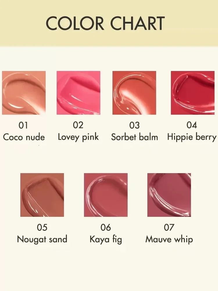 Romand Glasting Melting Balm 7 Colors Jelly Lipstick Lip Gloss Watery Glow Silky Smooth Women Rare Beauty Korean Makeup Cosmetic