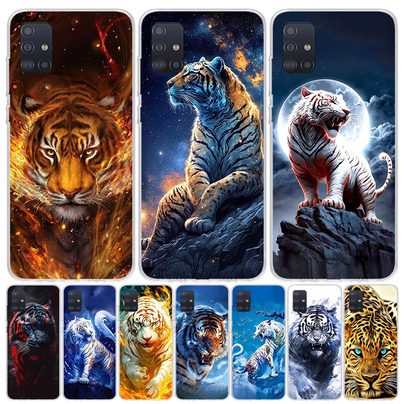 Ferocious Tiger Animal Phone Case For Samsung Galaxy A51 A41 A31 A21S A11 A01 A71 A50 A40 A30S A20E A10S A70 A6 A7 A8 A9 Coque