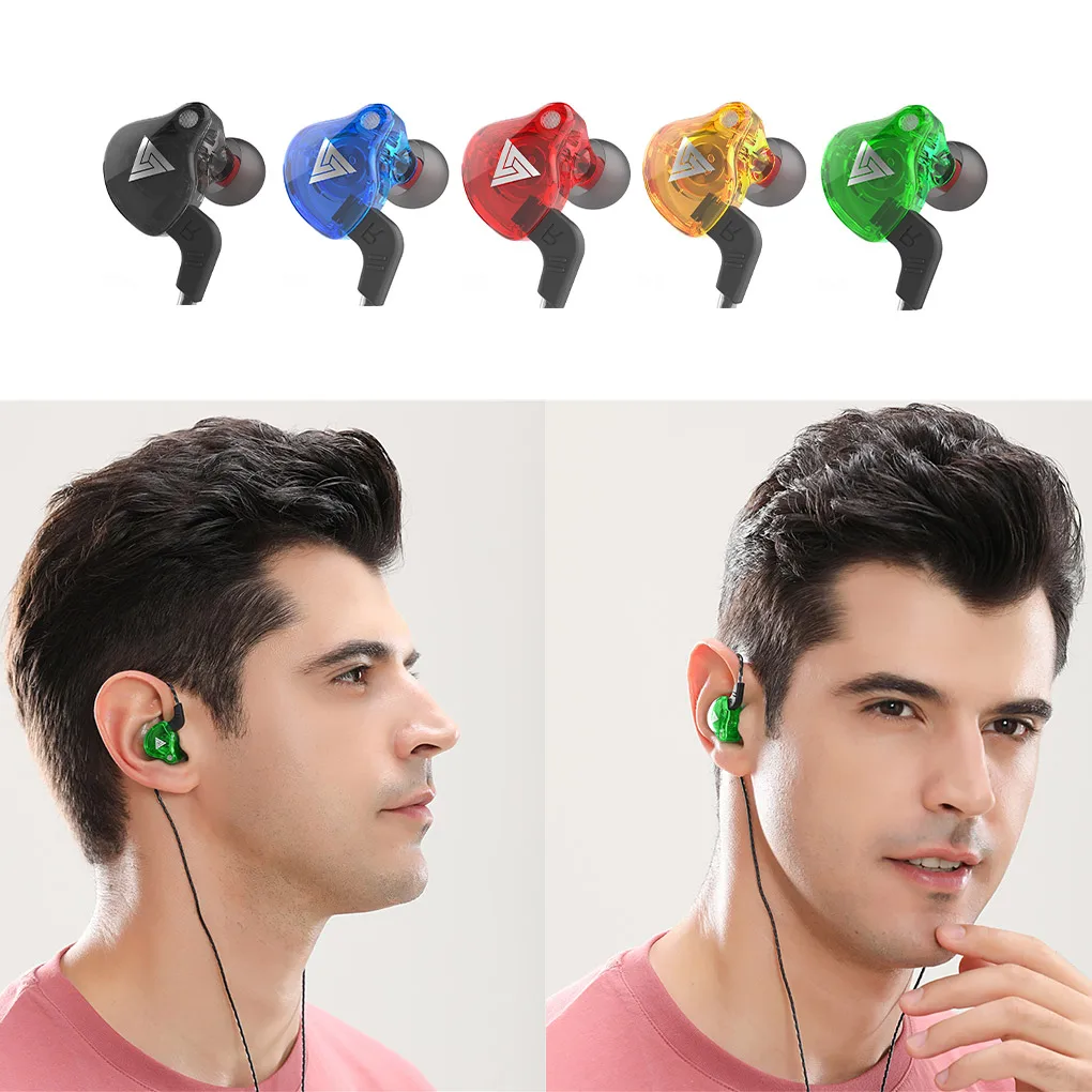 Original QKZ AK6 Copper Driver HiFi Wired Earphone Sport Running Headphones Bass Stereo Headset Noise Cancelling Music Earbuds