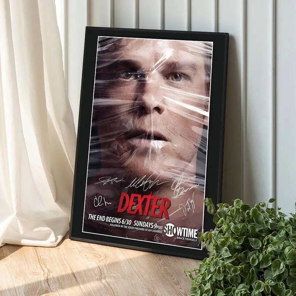 ملصقات رعب كلاسيكية أمريكية من Dexter ملصقات كلاسيكية كلاسيكية مطبوعة بالورق الأبيض ملصقات فنية لديكور غرفة Kawaii