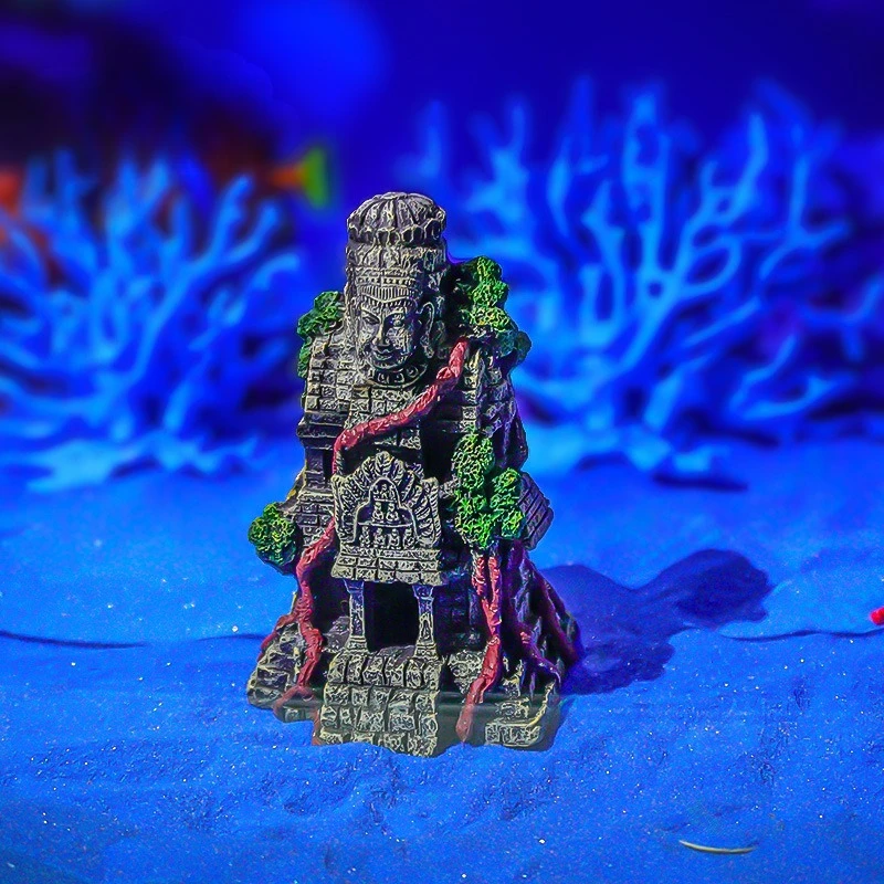 

Temple Ornaments Fish Tank Landscape Aquarium Decor Fish and Shrimp Hiding Place Micro Landscape Fairy Garden Reptile Rockery