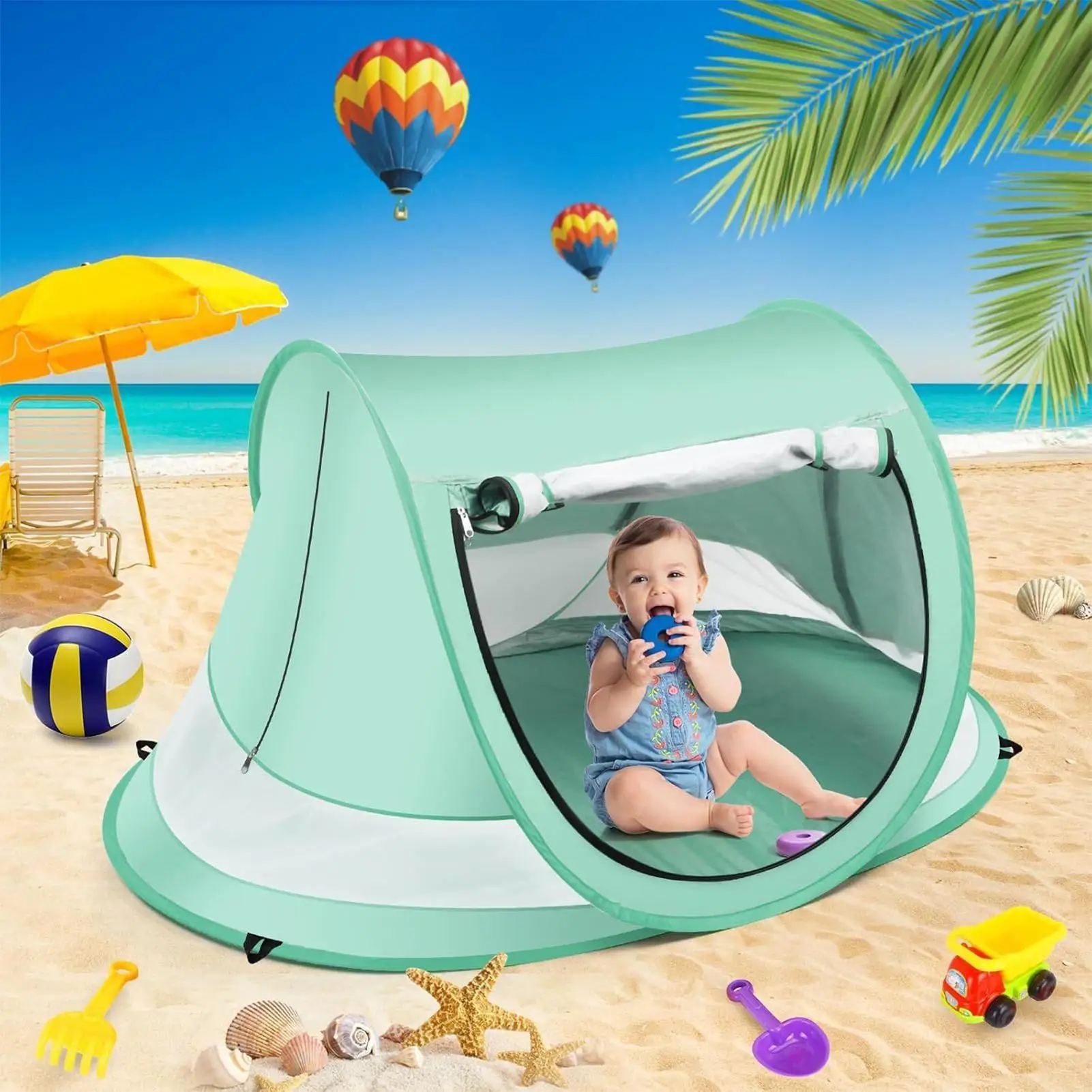 Baby Beach Tent Portable Shade - Kids Outdoor Play Tent recension och pris