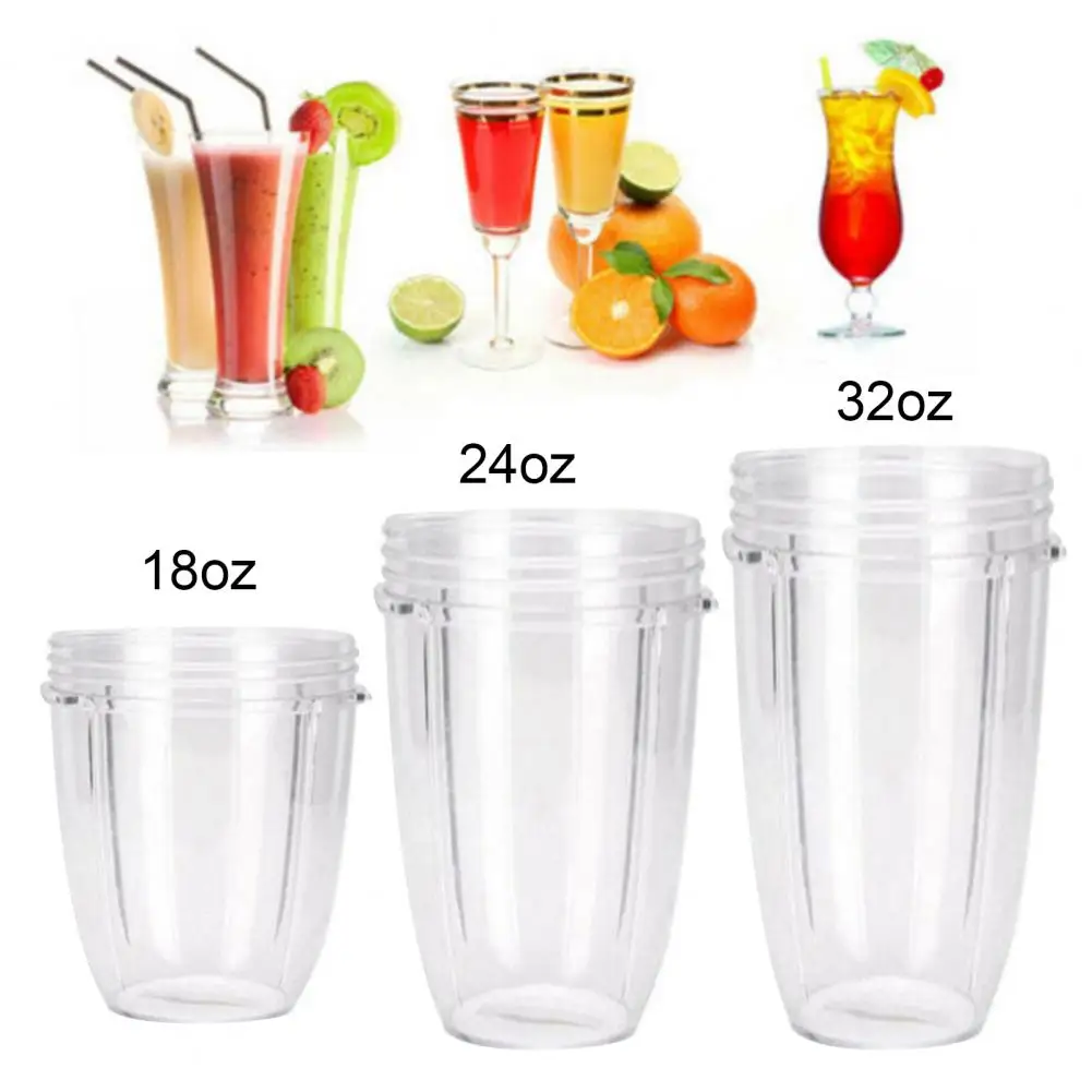 18/24/32oz Juicer Cup Mug Transparent Compatible with Blender Plastic Juicer Cup Mug for Kitchen for Nutri Blender 600W/900W