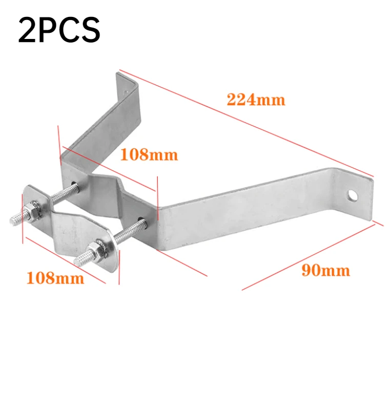 

Heavy-Duty Wall Mount Pair Adjustable Antenna Mast Mounting Bracket for wall-mounted TV antenna pole fixing clamp