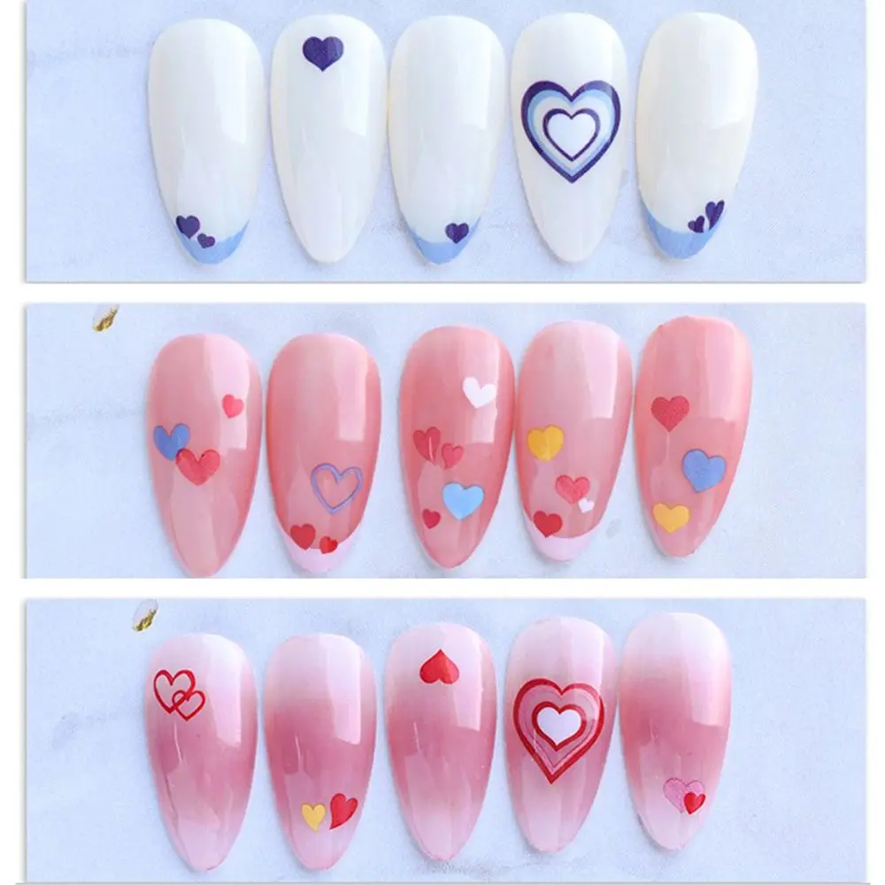 Unregelmäßig geformte selbstklebende Ins-Stil Liebe Herz Nagelaufkleber Nail Art Dekorationen Maniküre Zubehör Herz Nagelaufkleber