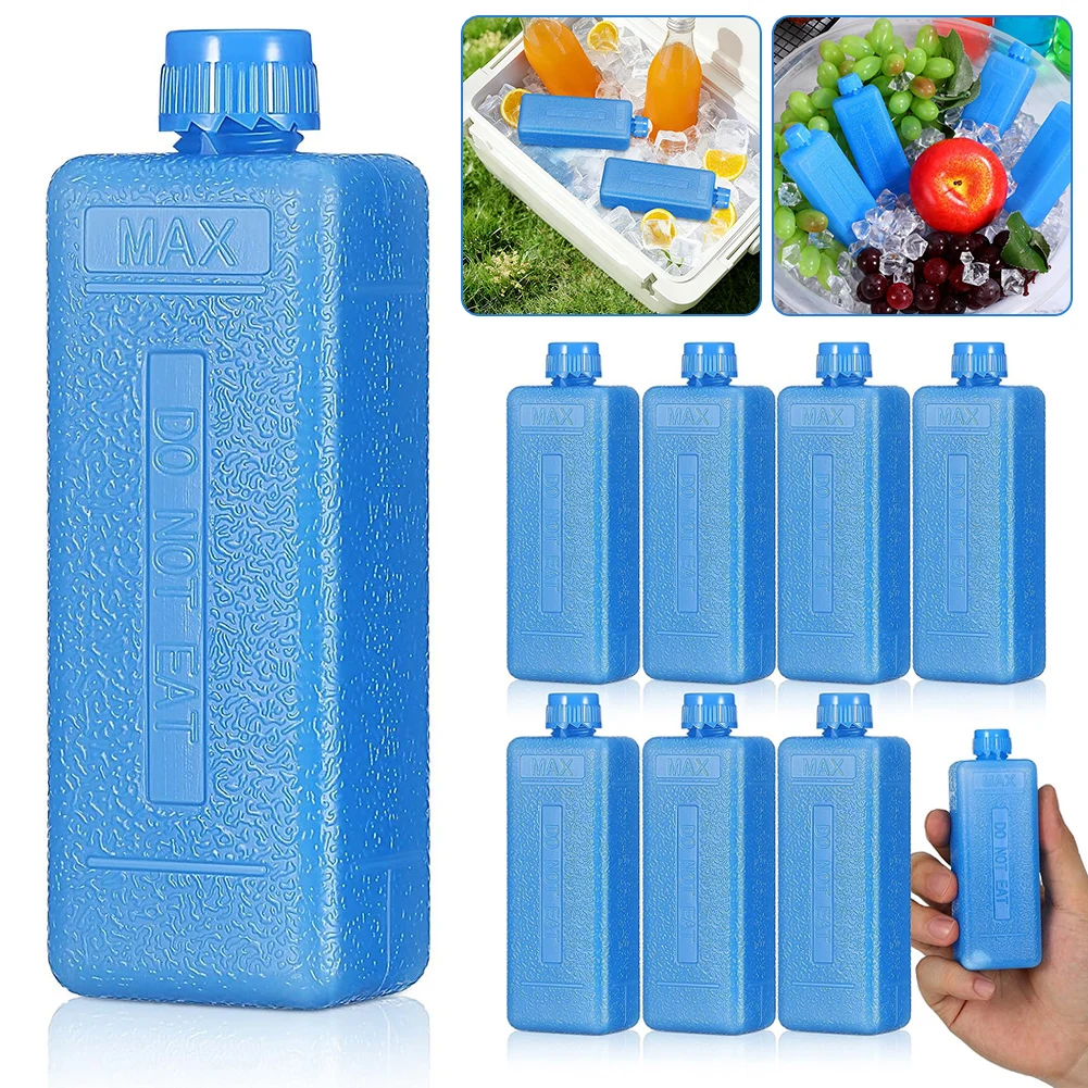 8/16/24pcs Mini Airs Conditioner Ice Packs Fan Ice Cooling Bricks Multi-Functional Ultra-Fast Cooling Lunch Boxes Freezer Packs