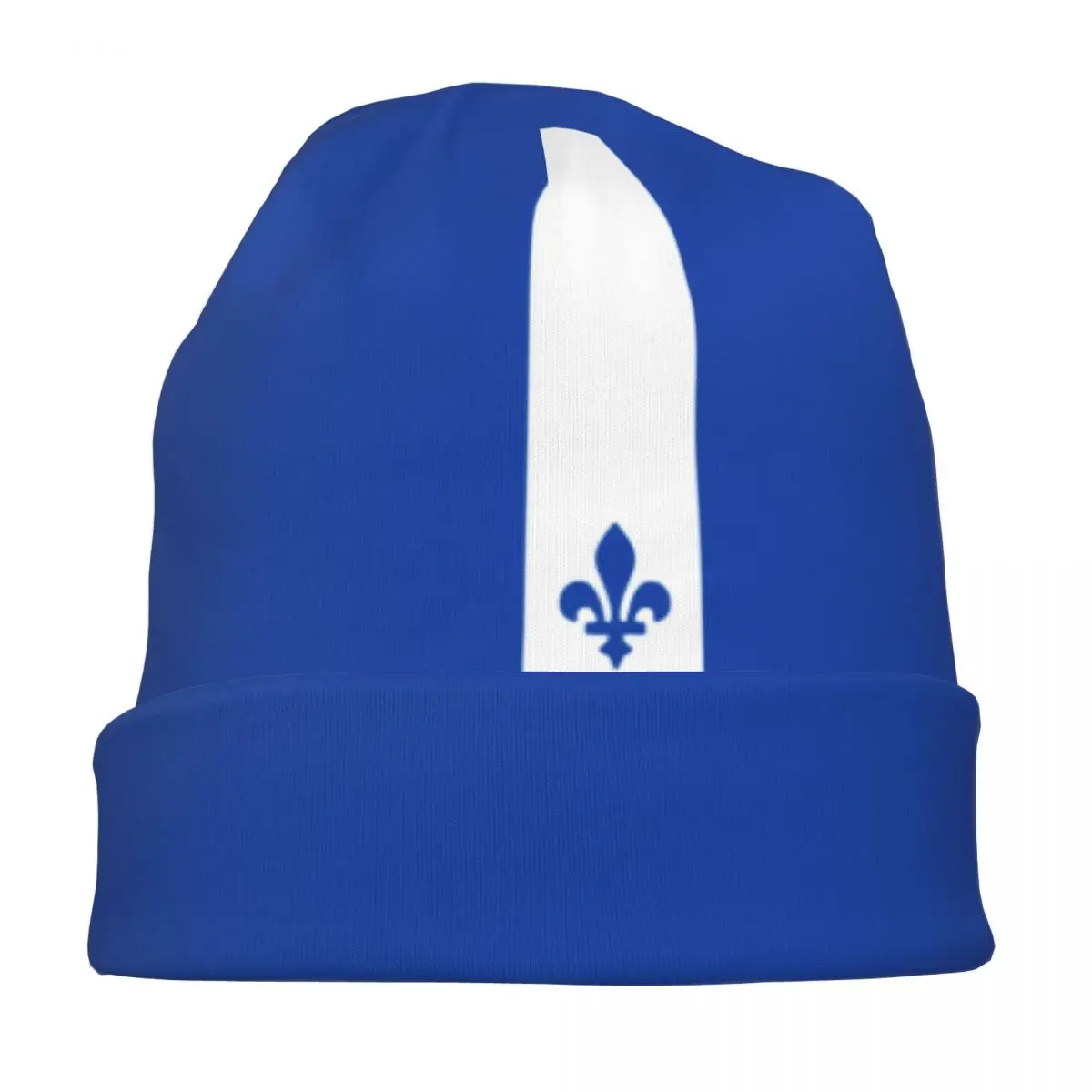 Flag Of Quebec Fleur De Lys Skullies Beanies Hat Fleur De Lis Lily Hip Hop Men Women Ski Cap Warm Multifunction Bonnet