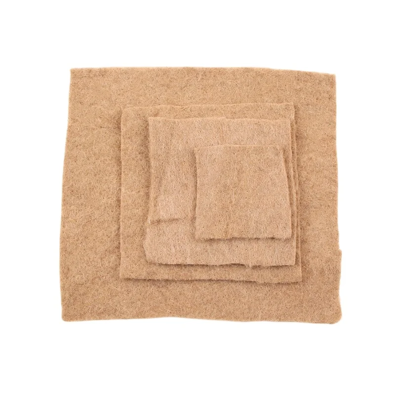

5pcs Natural Jute Fiber Felt Fabric Plant Fiber Felt Agricultural Straw Mat Cultivation Felt Cloth for DIY Degradable Greening