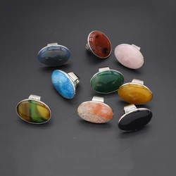 Natural Agates Stone Rings Oval Shape Colorful Big Size Stone Rings Fine looks for Women Men Jewelry Party Gift Wholesal 30x40mm