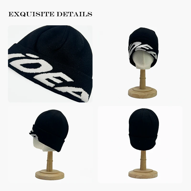 دافئ بسيط موضة سكيت بيني تسلق تنوعا ins جديد الرجال النساء الأمريكية في الهواء الطلق الجاكار iDEA رسائل الصوف قبعات منسوجة
