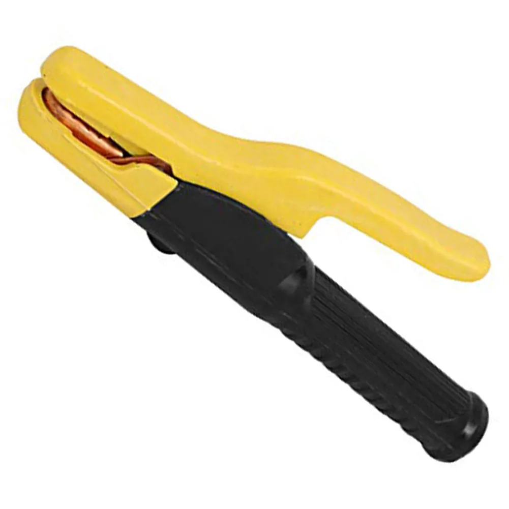 Brass Electrode Holder Welding Clamp Supporting For 500A Current and 1000V Min Voltage Resistance for Professional Welding Tasks