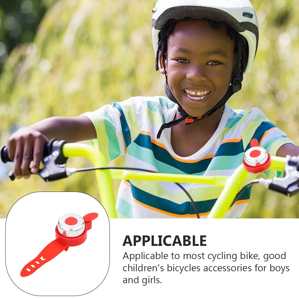 

2pcs Bike Bell Plastic Scooter Bells Loud Clear Ringtone Durable Compact Children Bicycle Accessories Red Color Removable