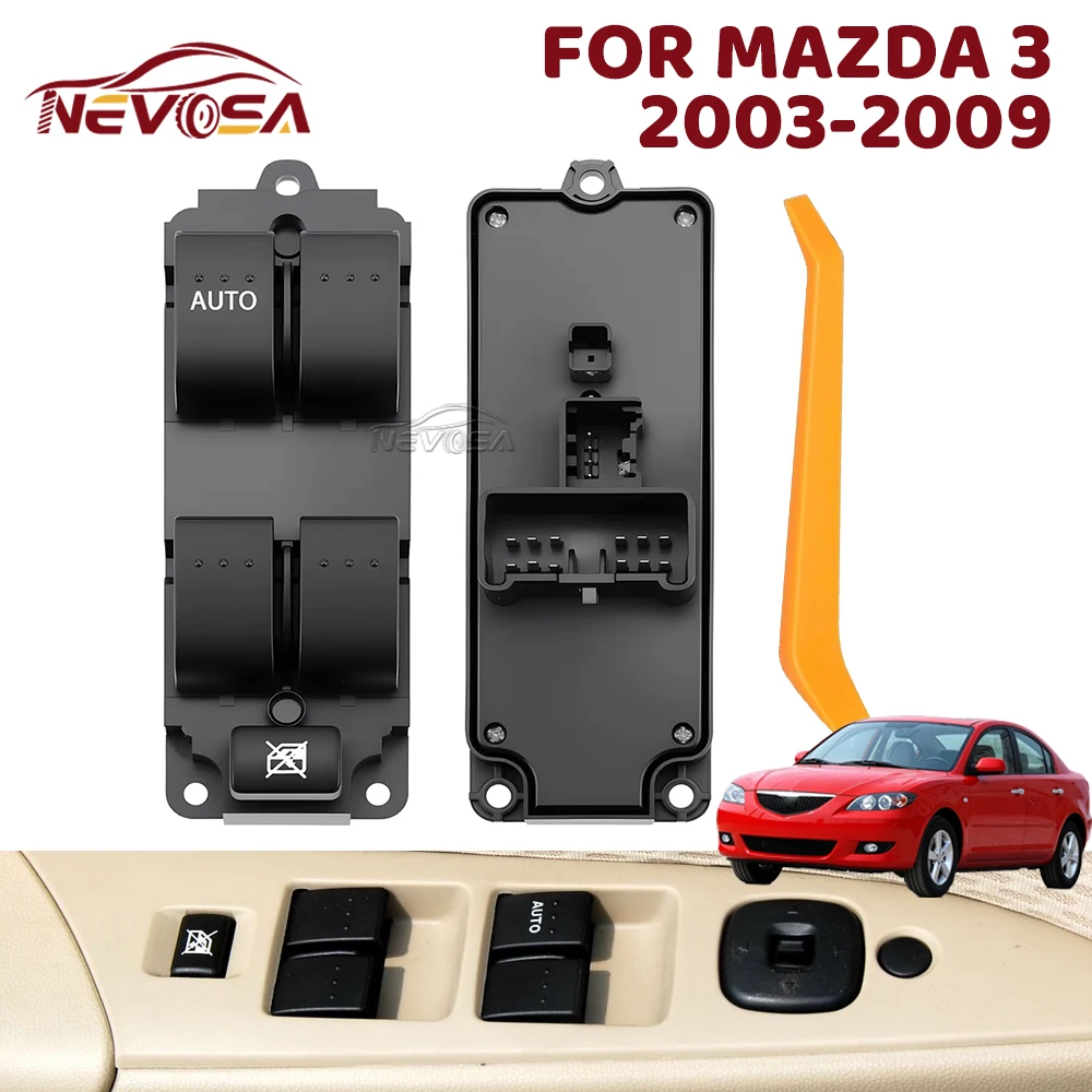 Left Hand Driver For Mazda 3 BK 2003-2008 2009 Power Electric Window Lifting Control Switch BP1E-66-350 BP1E66350 BP4L-66-350